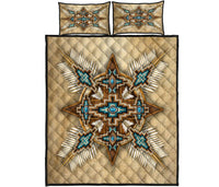 Brown Arts Native American Quilt Bed Set LT10 - Wonder Print Shop