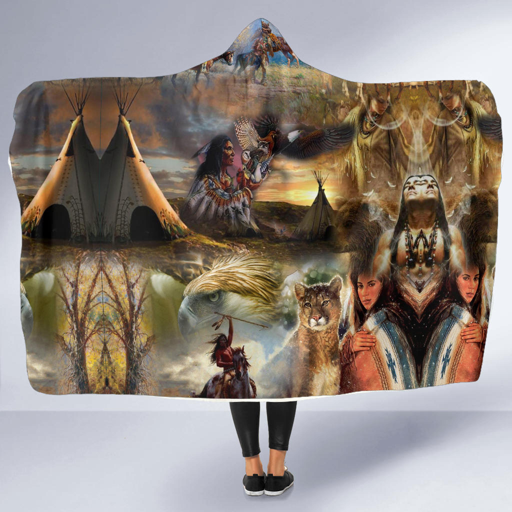 thunderbird-wolf-horse-native-american-hooded-blanket