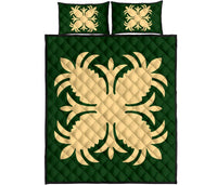 Hawaiian Quilt Bed Set Royal Pattern - Green - A2 Style - Wonder Print Shop