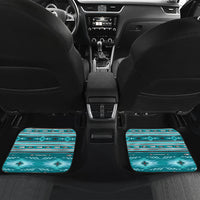 Native American Blue Light Pattern Front and Back Car Mats Set Of 4 LT10 - Wonder Print Shop