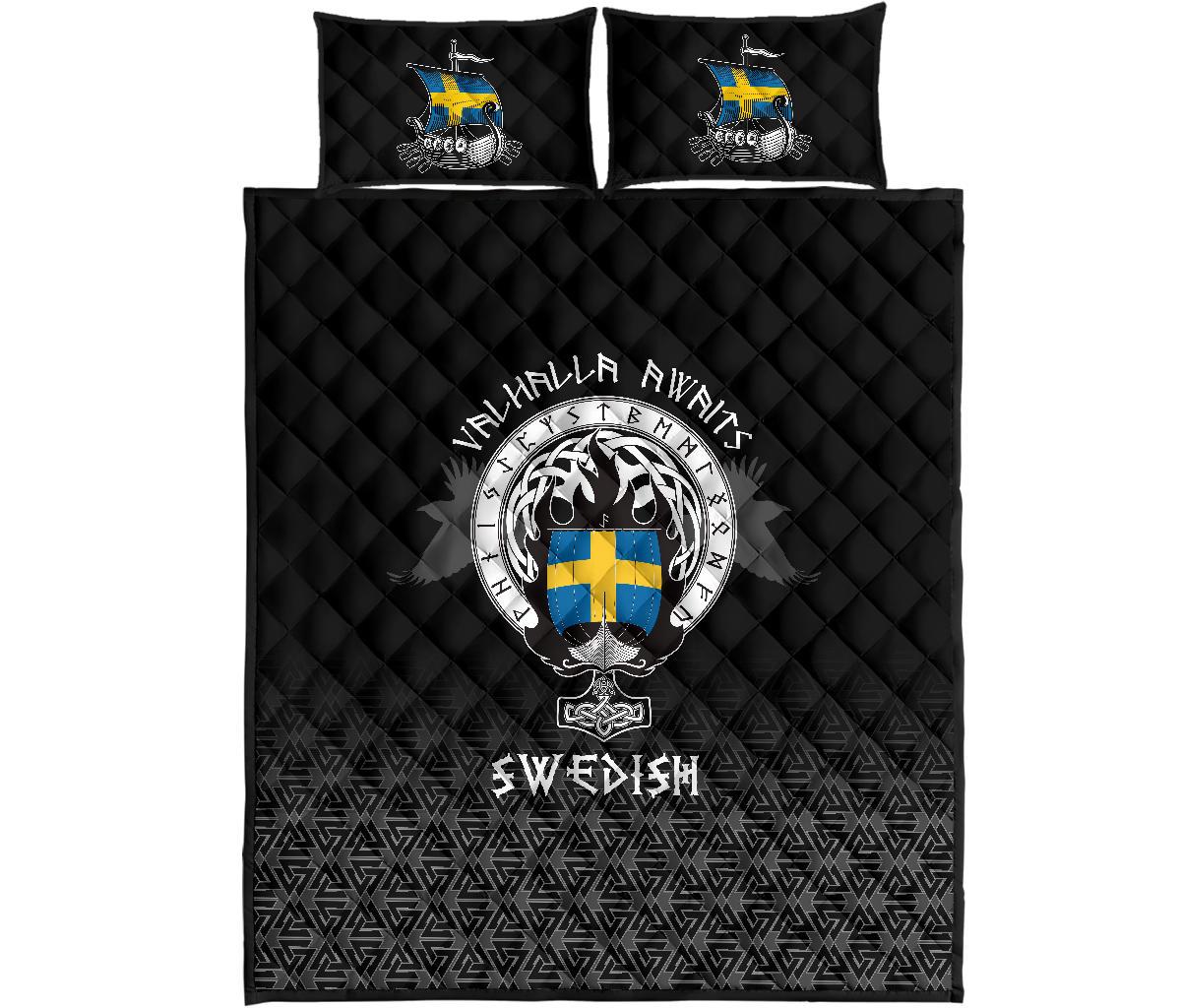 Viking Quilt Bed Set - Swedish Drakkar RLT12 - Wonder Print Shop