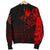 Viking Men's Bomber Jacket - The Raven Of Odin Rune, Red RLT12 - Wonder Print Shop