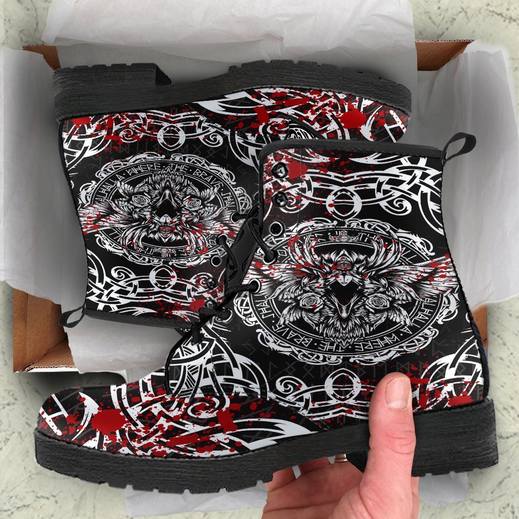 viking-leather-boots-raven-blood