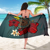 Kanaka MAoli Hawaiian Sarong - Blue Turtle Tribal - Wonder Print Shop