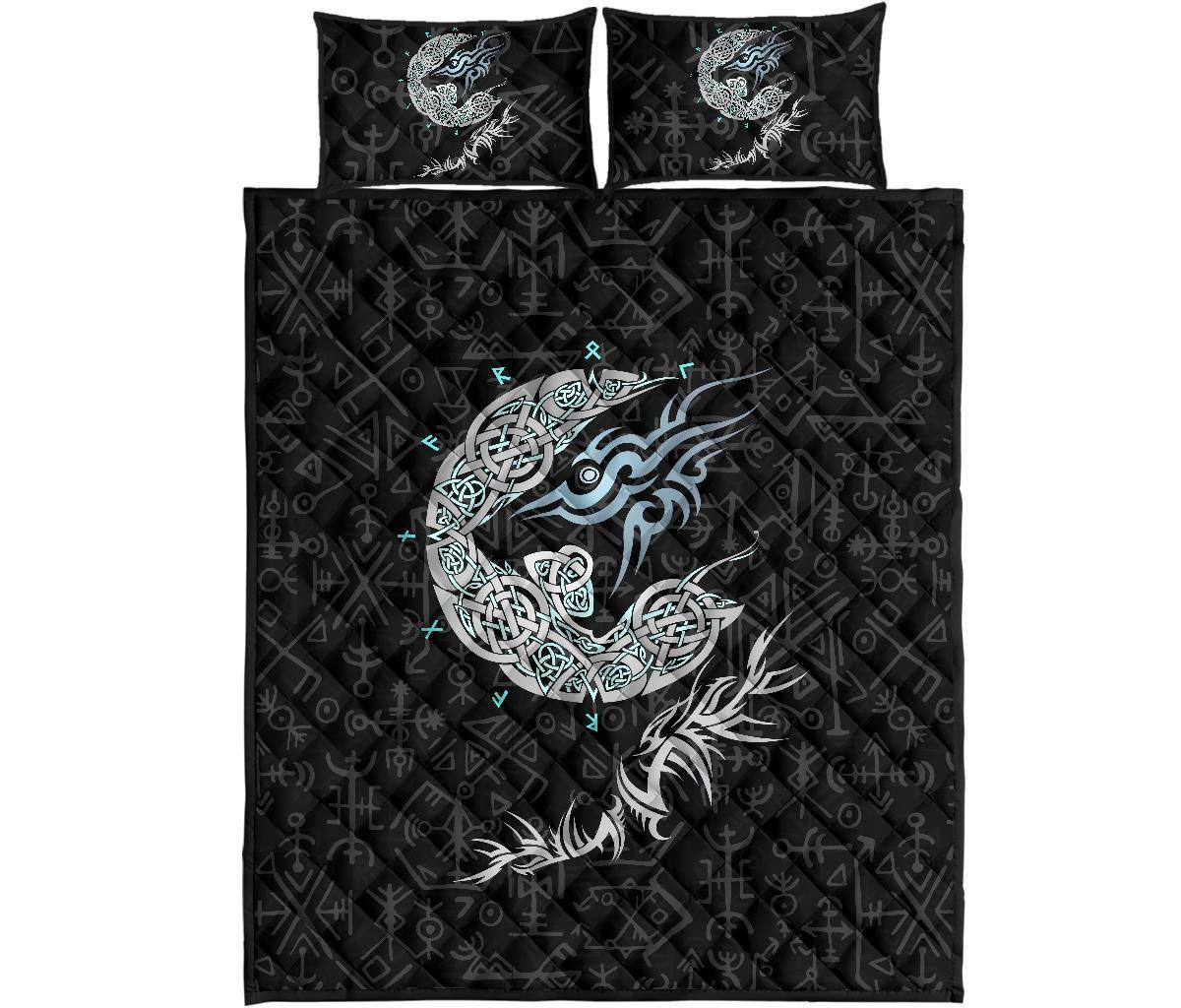 Viking Fenrir Wolf Quilt Bed Set RLT12 - Wonder Print Shop