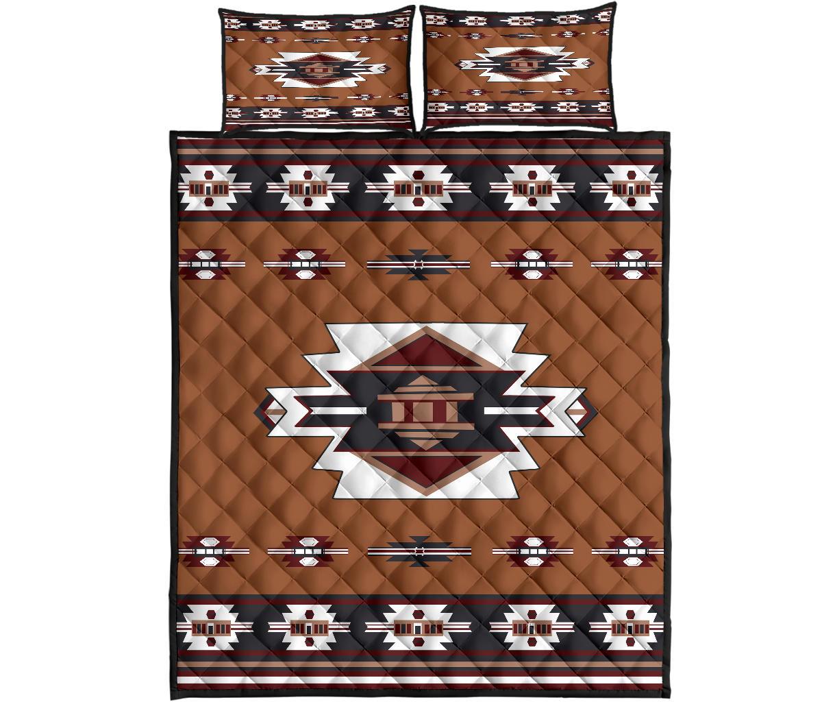 Native Temple Pattern Native American Quilt Bed Set LT10 - Wonder Print Shop