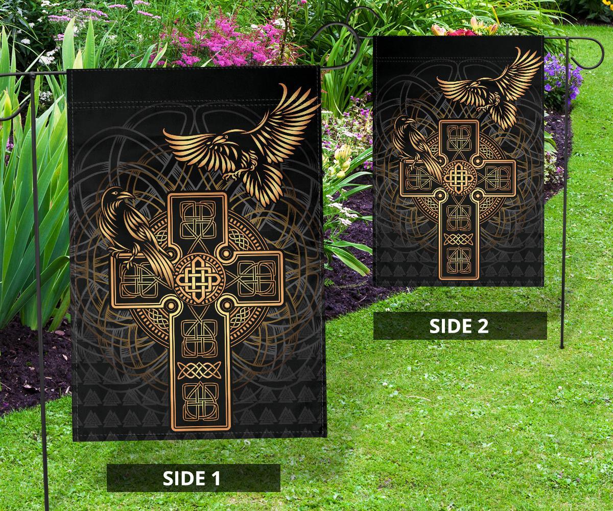 Viking Flag Odin's Celtic Raven Tattoo RLT12 - Wonder Print Shop