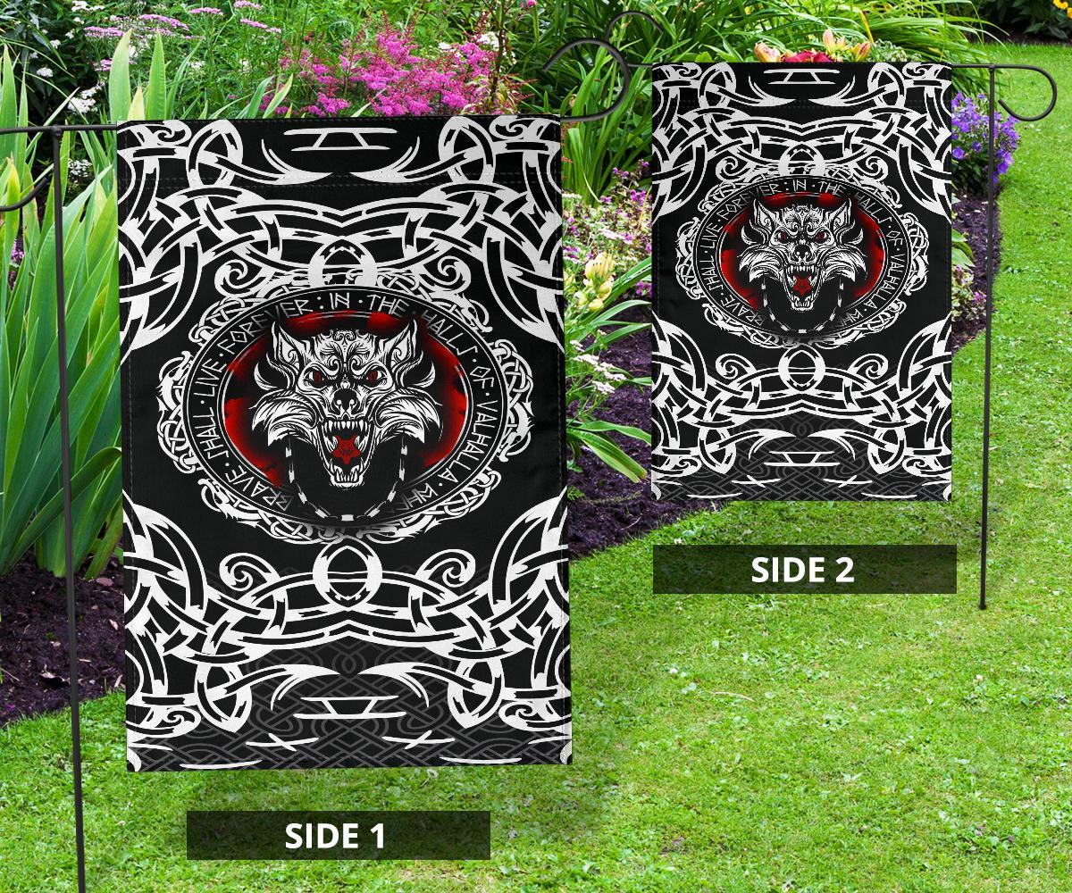Viking Flag, Fenrir Wolf RLT12 - Wonder Print Shop