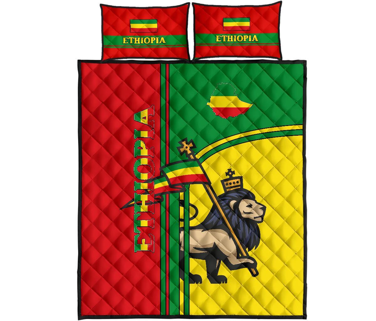 ethiopia-lion-quilt-bed-set