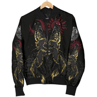 Viking Women's Bomber Jacket The Wolves Skoll and Hati RLT12 - Wonder Print Shop