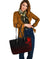 Viking Large Leather Tote Bag The Raven Of Odin Rune, Red RLT12 - Wonder Print Shop