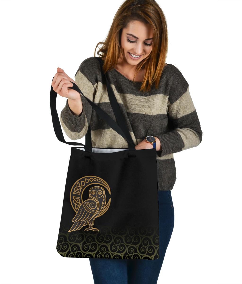 viking-tote-bag-owl-celtic-on-triskels-background