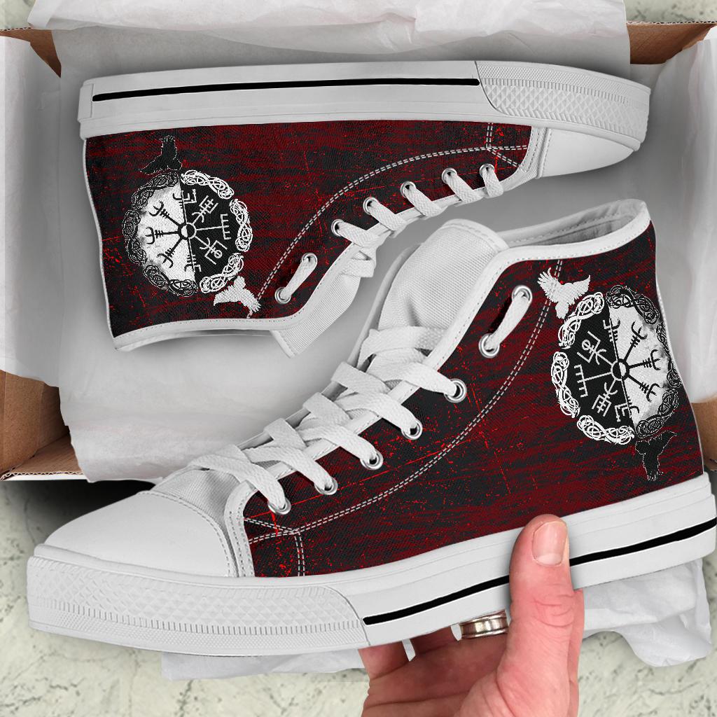 viking-high-top-shoes-raven-of-odin-and-symbol-viking-on-blood-background