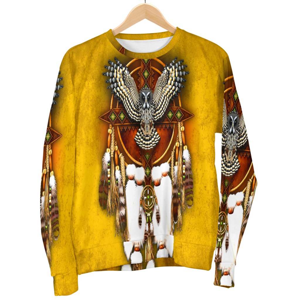 Owl Dreamcatcher Yello Native American 3D Sweatshirt LT10 - Wonder Print Shop