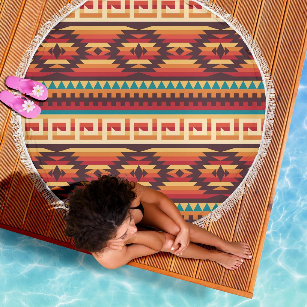 Ethnic Pattern Native American Beach Blanket LT10 - Wonder Print Shop