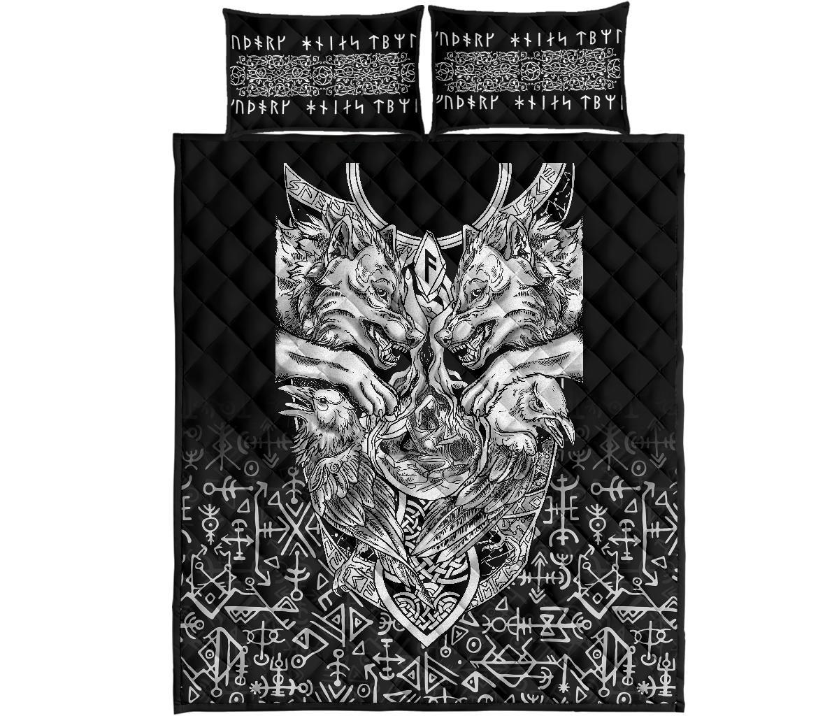 Viking Quilt Bed Set Wolf and Raven Special RLT12 - Wonder Print Shop