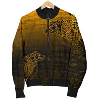 Viking Women's Bomber Jacket, Skoll and Hati RLT12 - Wonder Print Shop