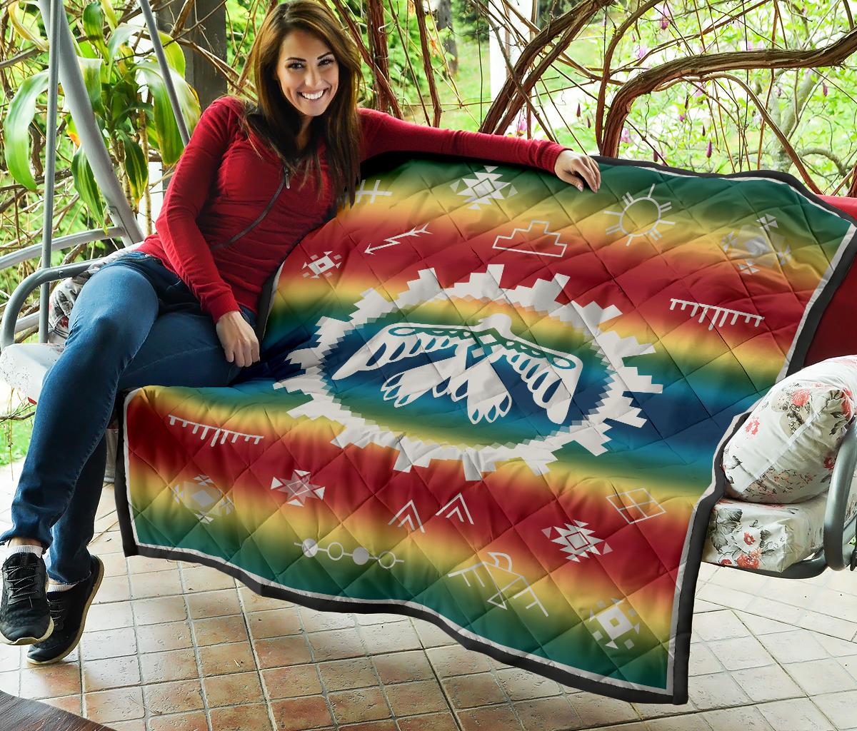Thunderbird Rainbow Native American Premium Quilt LT10 - Wonder Print Shop