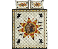 Tribe Chief and Warriors Pattern Native American Quilt Bed Set LT10 - Wonder Print Shop