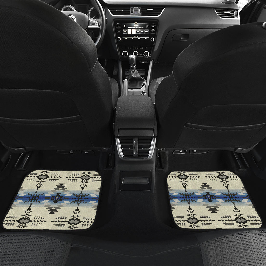 Native American Seamless Geometric Pattern Front and Back Car Mats Set Of 4 LT10 - Wonder Print Shop