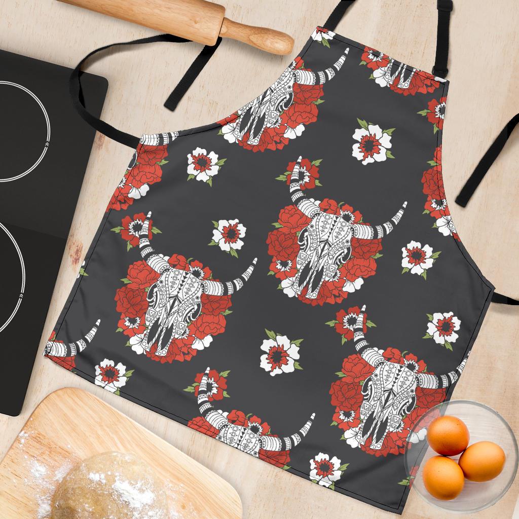 bison-red-rose-native-american-apron