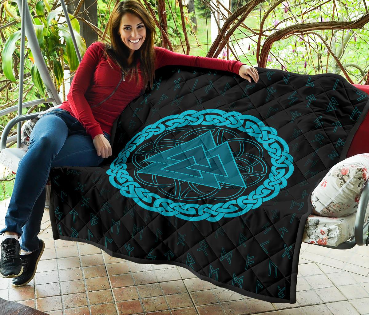 Viking Triple Horn Odin Premium Quilt RLT12 - Wonder Print Shop