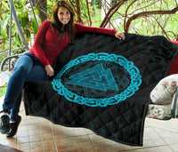 Viking Triple Horn Odin Premium Quilt RLT12 - Wonder Print Shop