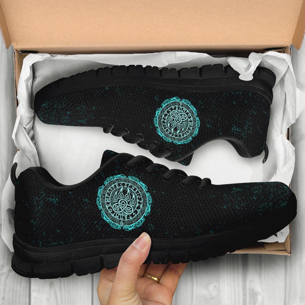 Viking Sneakers - Viking Bear Claws Cyan Tattoo RLT12 - Wonder Print Shop