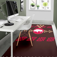 Brown Bison Native American Area Rug LT10 - Wonder Print Shop