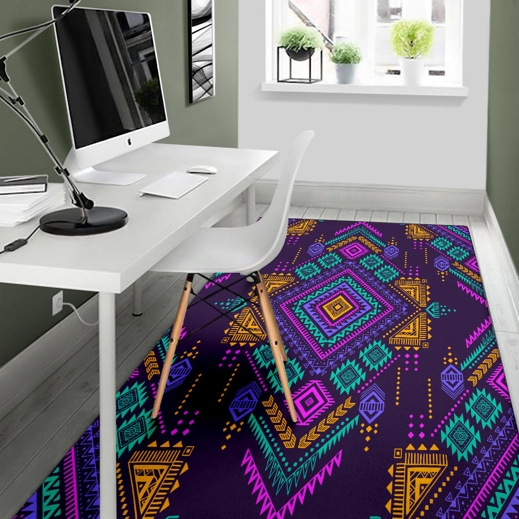 Seamless Multicolored Tribal Area Rug LT10 - Wonder Print Shop