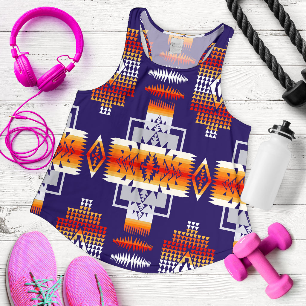 Purple Pattern Native American Women Racerback Tank LT10 - Wonder Print Shop