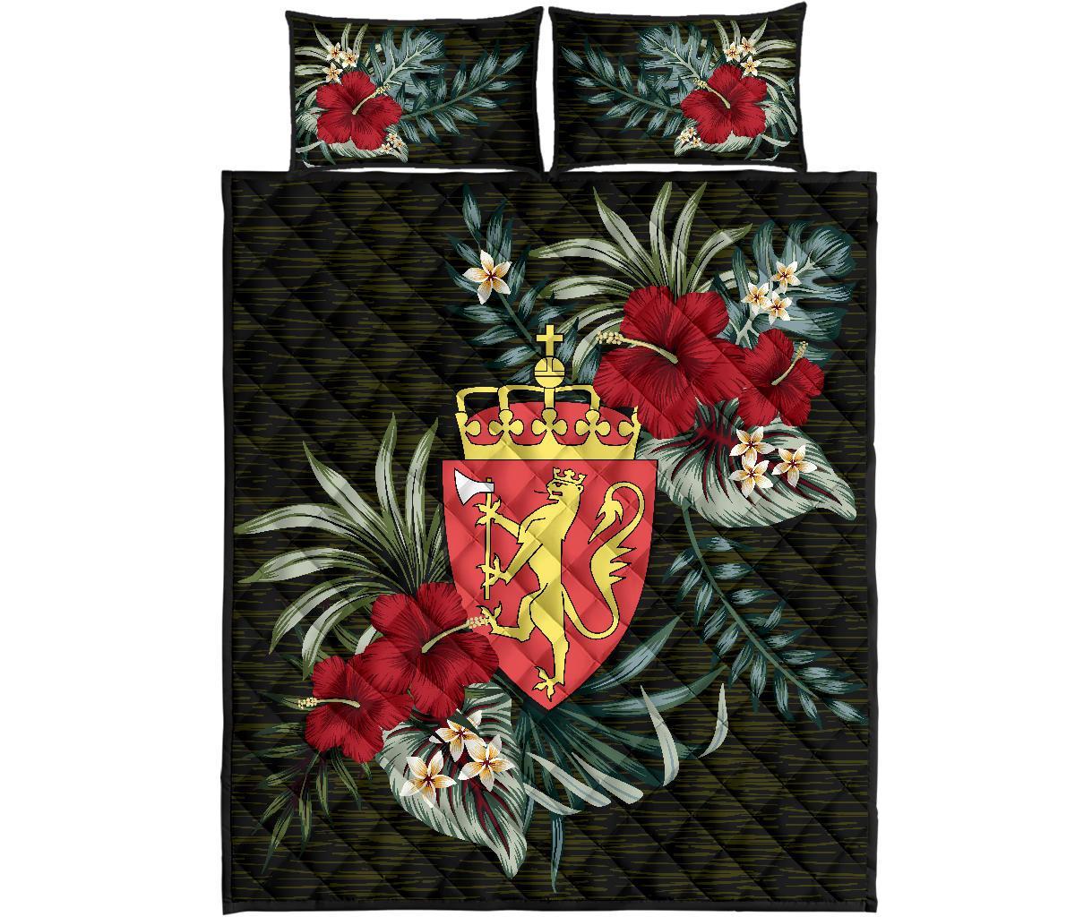 Norway Quilt Bed Set Special Hibiscus RLT12 - Wonder Print Shop