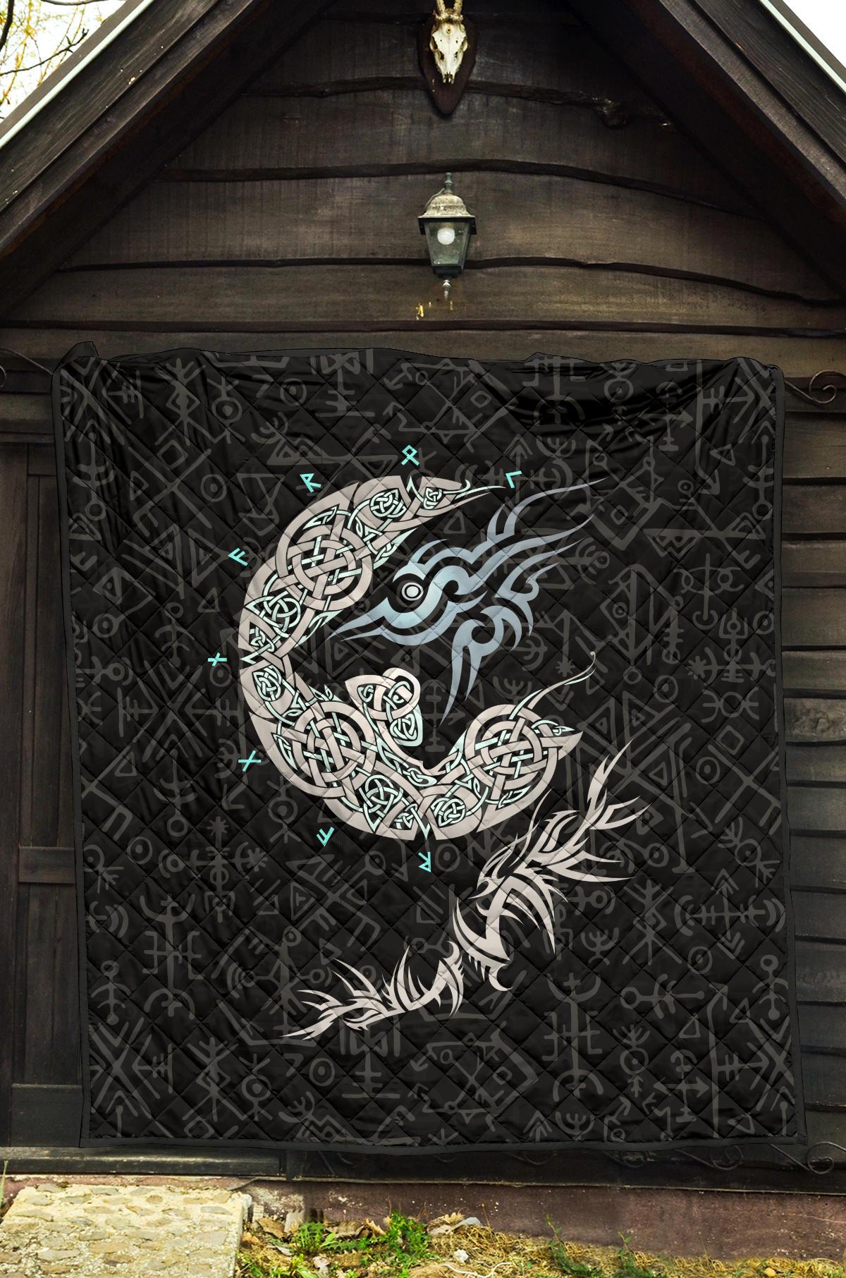 Viking Fenrir Wolf Premium Quilt RLT12 - Wonder Print Shop