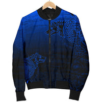 Viking Women's Bomber Jacket, Skoll and Hati RLT12 - Wonder Print Shop