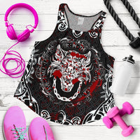 Viking Women's Racerback Tank - Fenrir Viking Blood 3D RLT12 - Wonder Print Shop