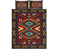 Tribe Ethnic Red Pattern Native American Quilt Bed Set LT10 - Wonder Print Shop