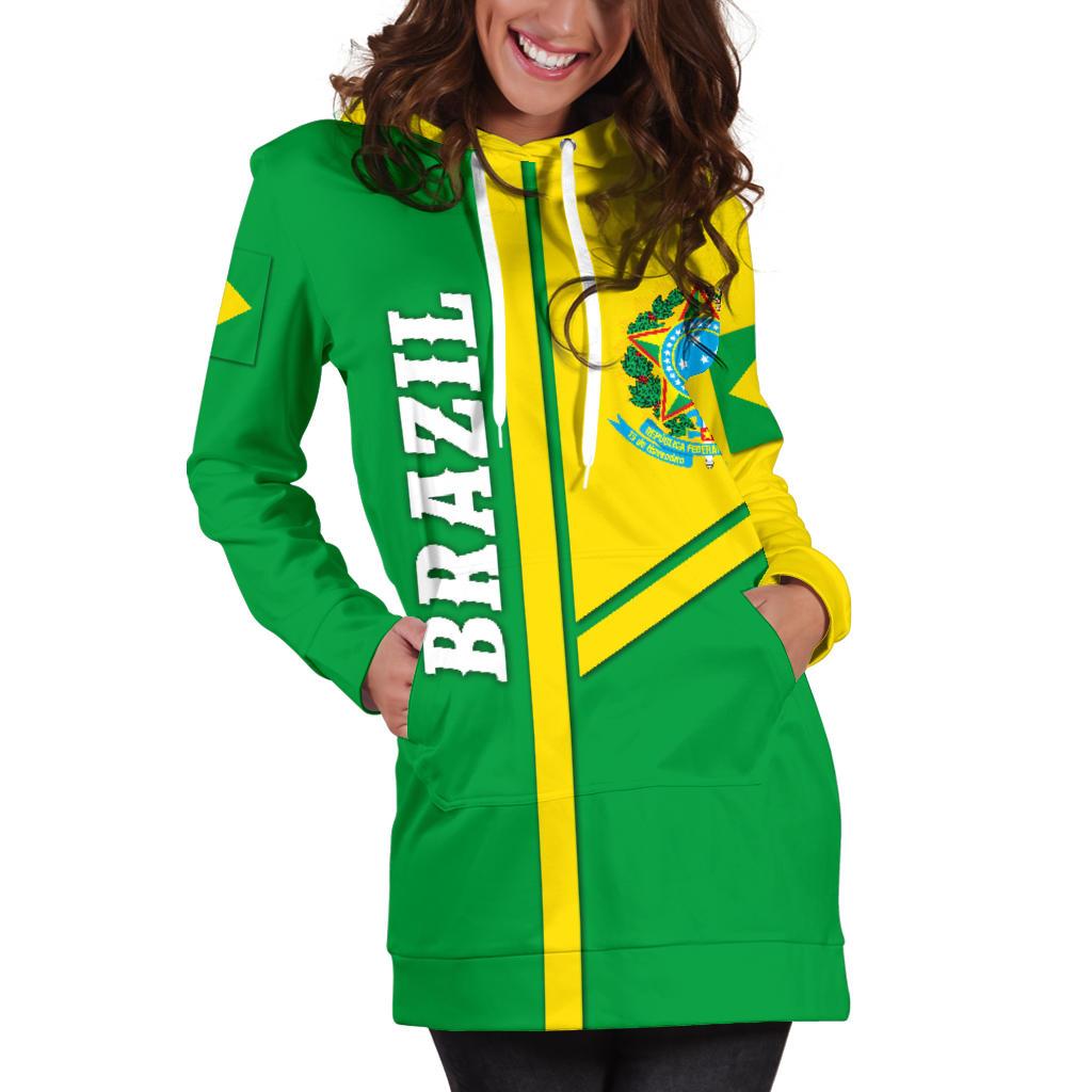Brazil Women Hoodie Dress Streetwear Style - Wonder Print Shop