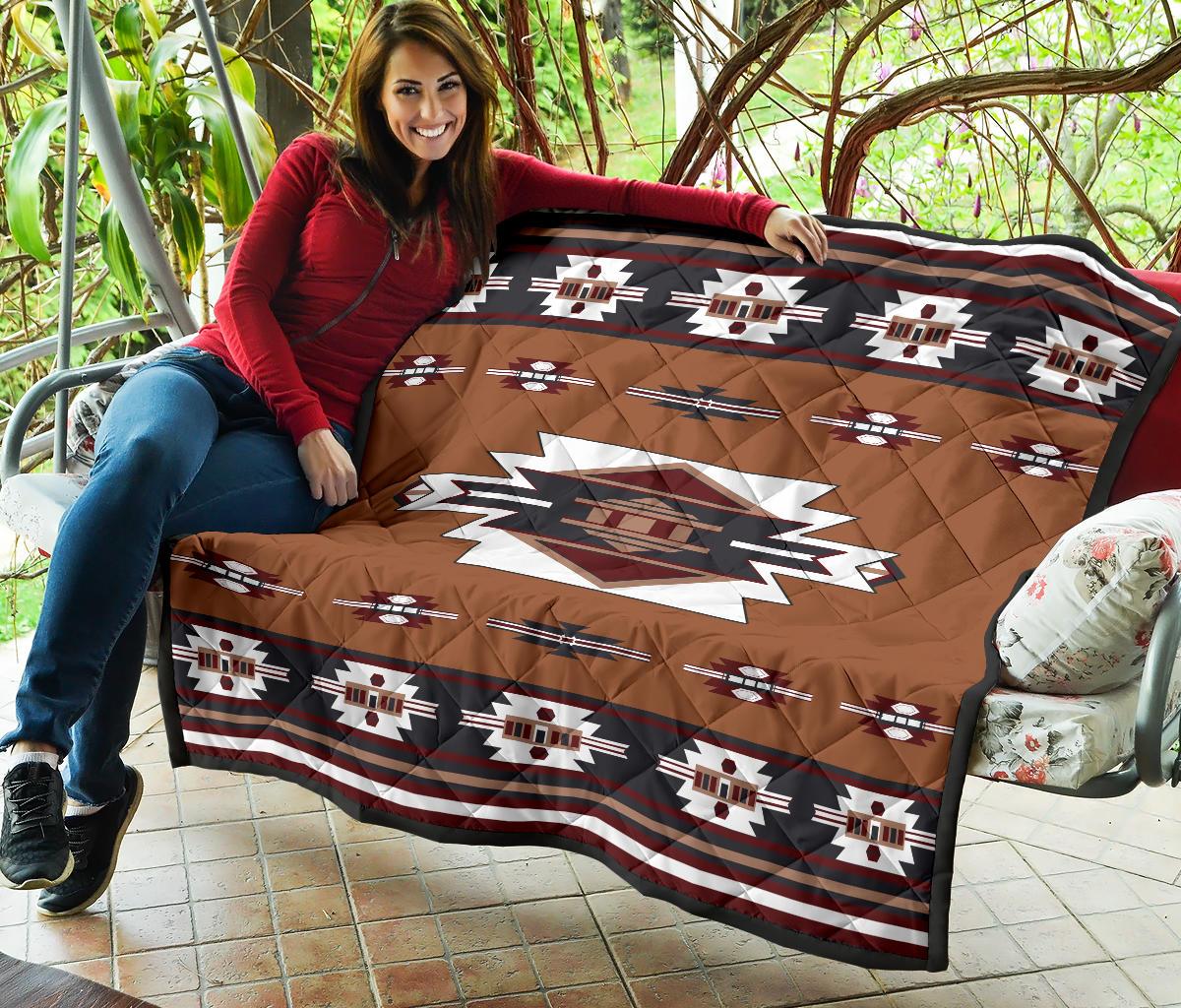 Native Temple Symbol Native American Premium Quilt LT10 - Wonder Print Shop