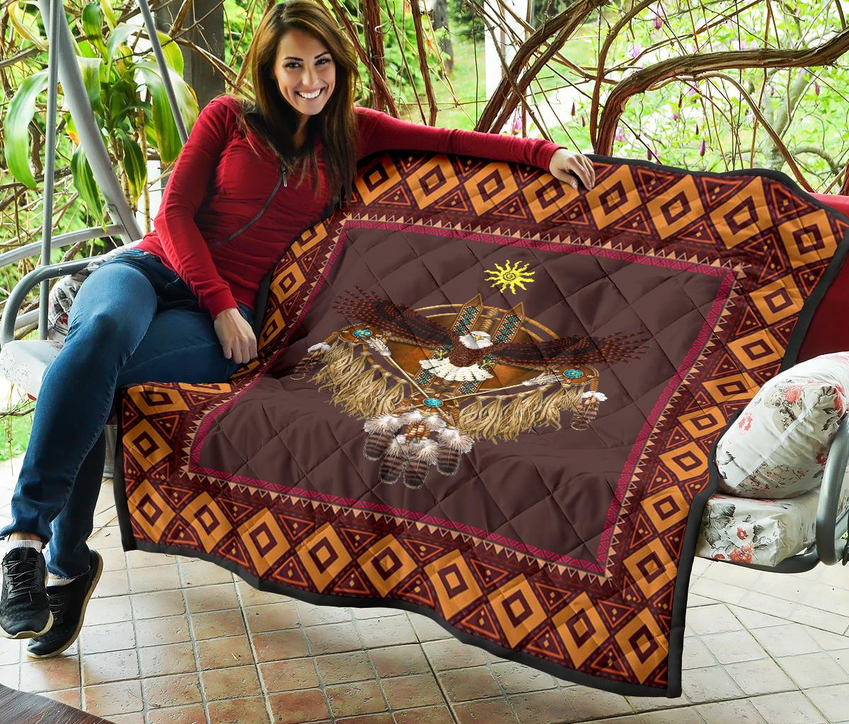 Eagle Sun Symbols Native American Premium Quilt LT10 - Wonder Print Shop
