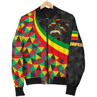 Ethiopia Men's Bomber Jacket - Ethiopia Rasta Lion - Wonder Print Shop