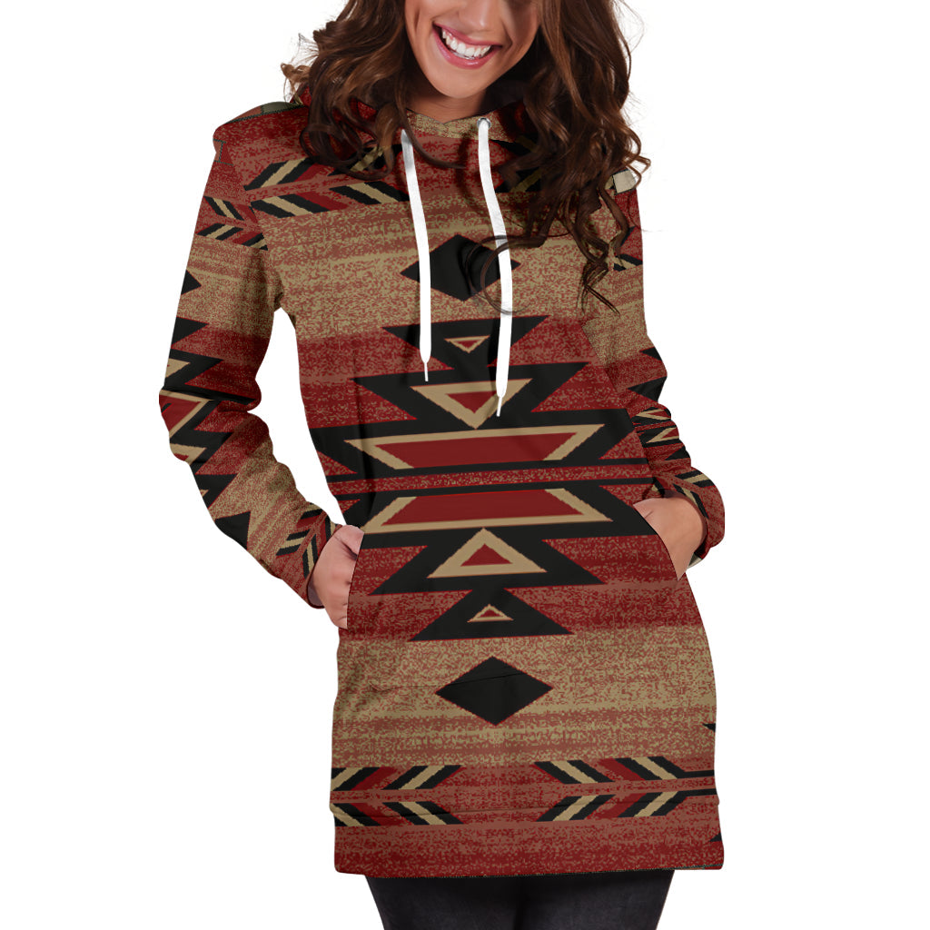 Red Arrow Hoodie Dress LT10 - Wonder Print Shop