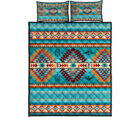 Blue Thunderbirds Dreamcatcher Native American Quilt Bed Set LT10 - Wonder Print Shop