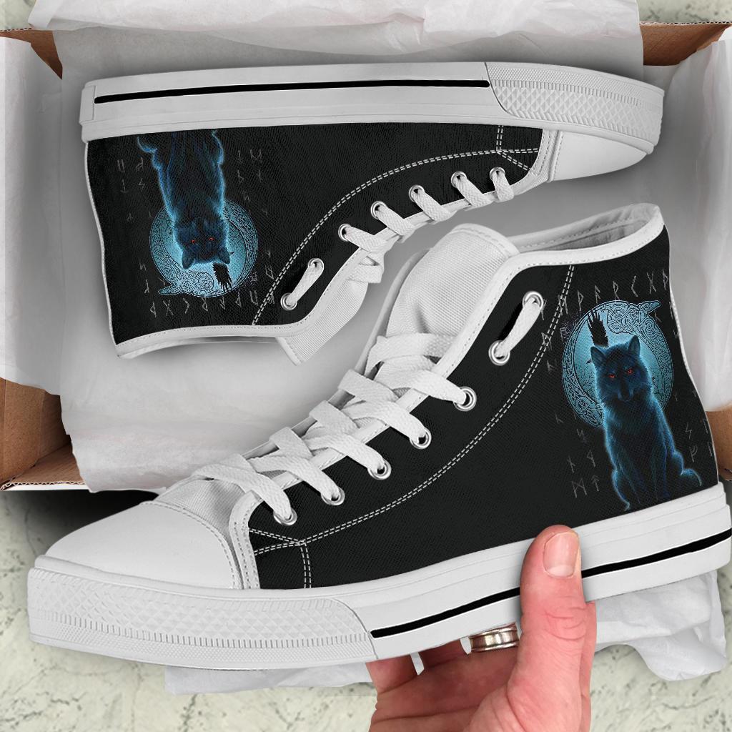 viking-high-top-shoes-fenrir-viking-wolf-and-moon