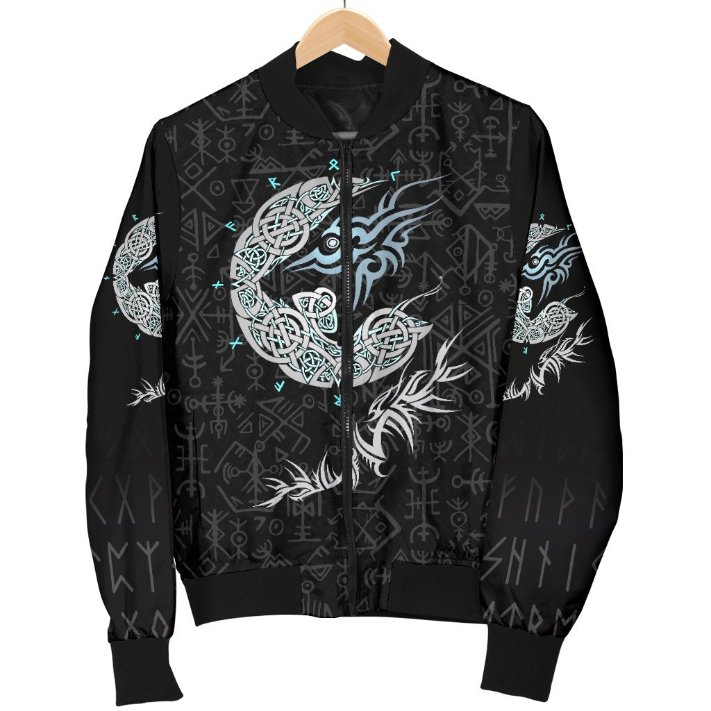 Viking Fenrir Wolf Men's Bomber Jacket RLT12 - Wonder Print Shop