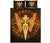 Viking Quilt Bed Set Gold Spear Of The God Odin - Gungnir and Two Gold Ravens RLT12 - Wonder Print Shop
