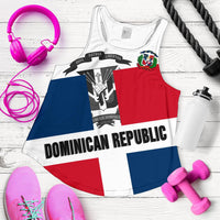 Dominican Republic Women's Racercback Tank - Flag And Coat Of Arms - Wonder Print Shop