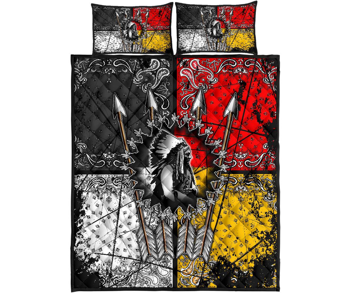 Chief Arrow Native American Quilt Bed Set LT10 - Wonder Print Shop