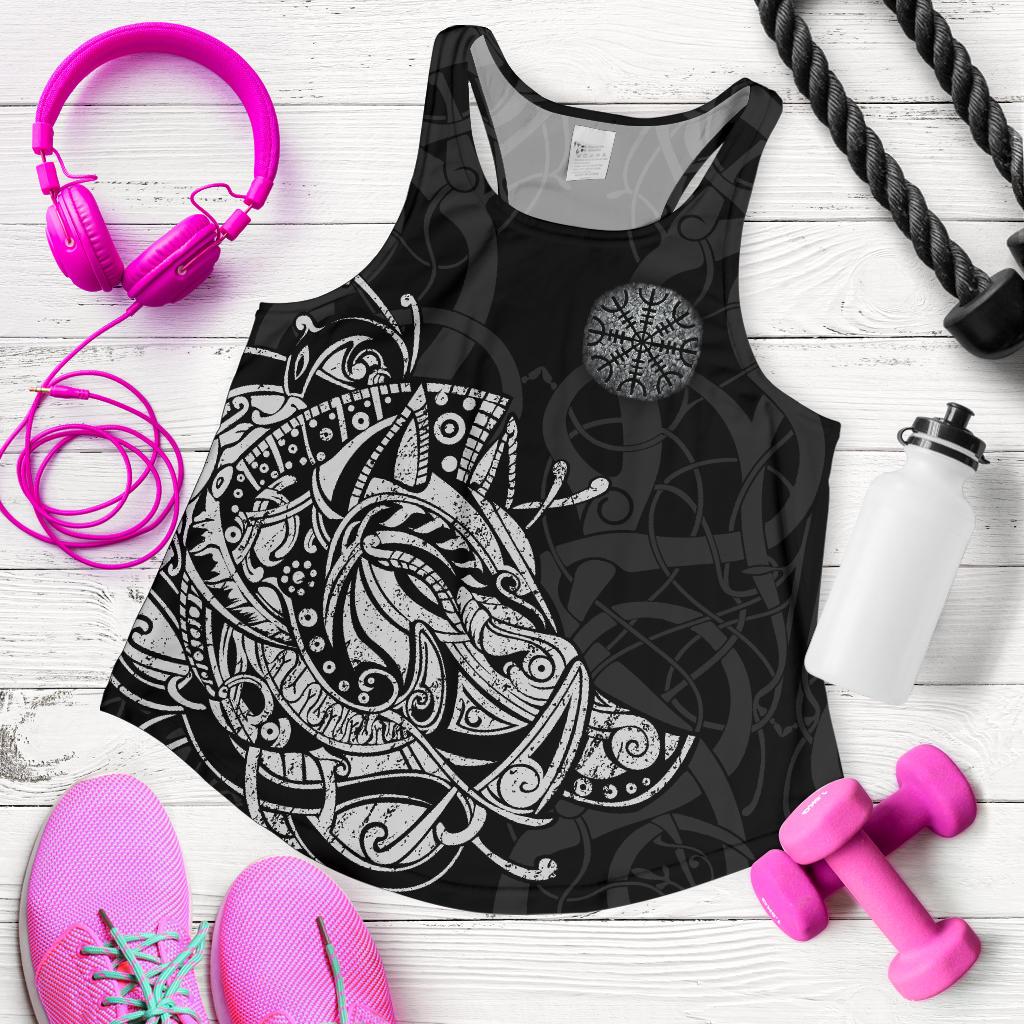 Viking Boar Women's Racerback Tank RLT12 - Wonder Print Shop