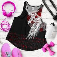 Viking Women's Racerback Tank - Mystical Raven Tattoo Blood RLT12 - Wonder Print Shop