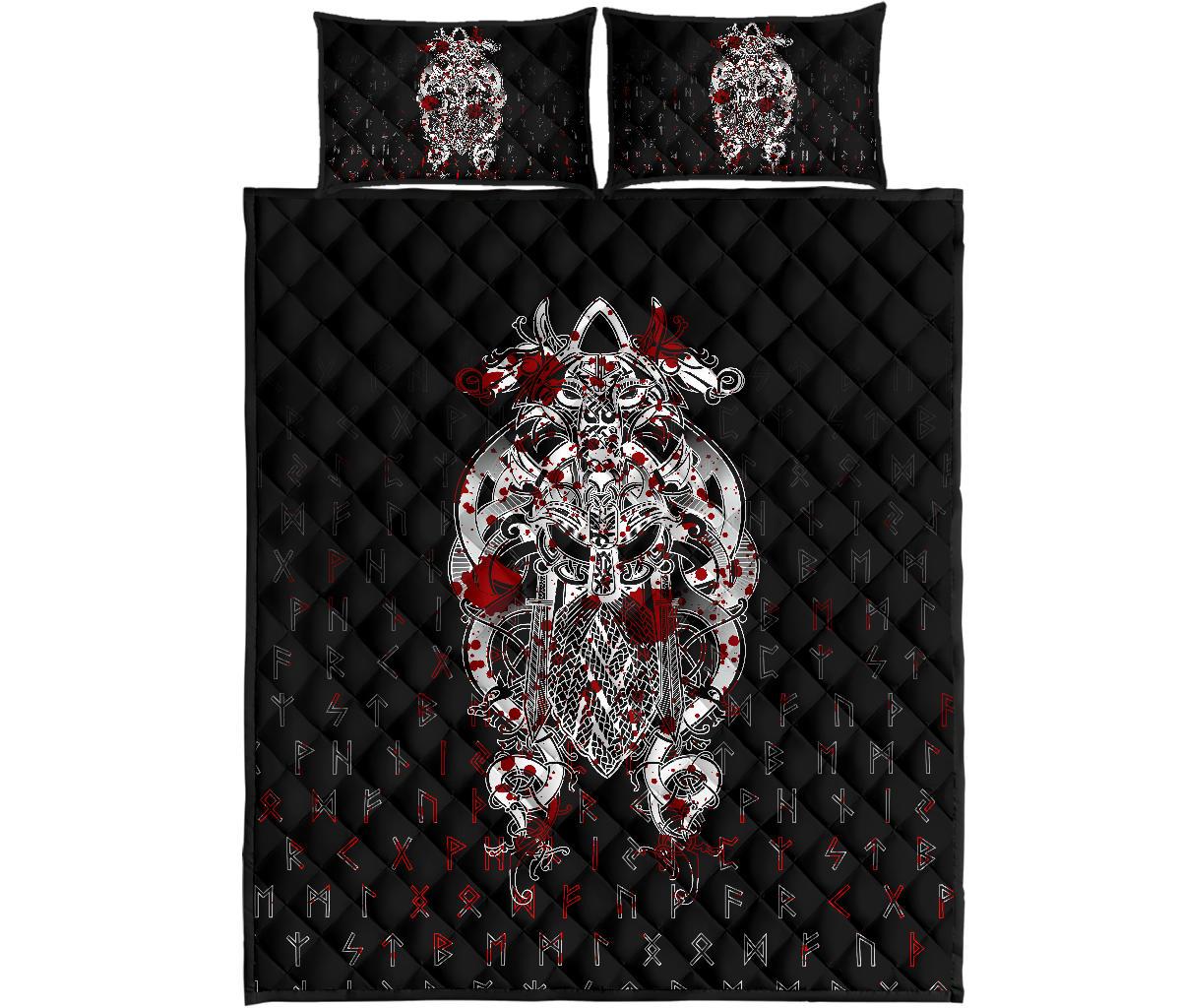 Viking Tyr Tattoo Blood Quilt Bed Set RLT12 - Wonder Print Shop
